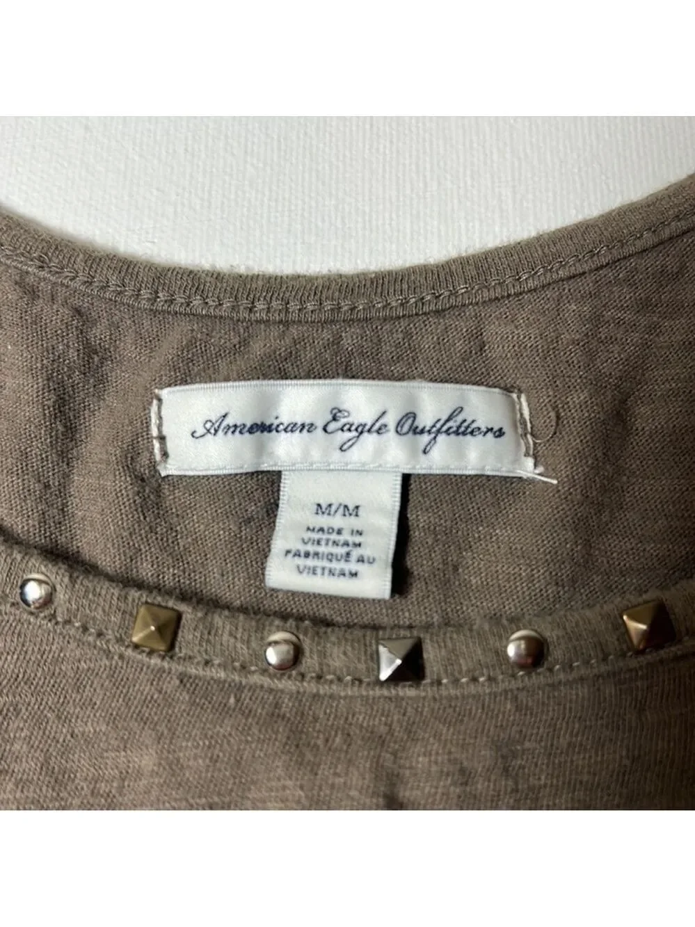 AMERICAN EAGLE OUTFITTERS Sexy Brown Tank Top w/ Bling Trim Size M